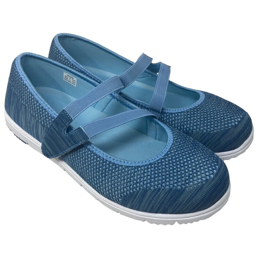 NEW Propet Travelwalker Size 12 EE Mary Jane Women's Slip On Light Blue